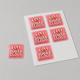Glossy Square Vinyl Stickers