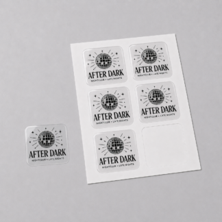 Transparent Square Vinyl Stickers