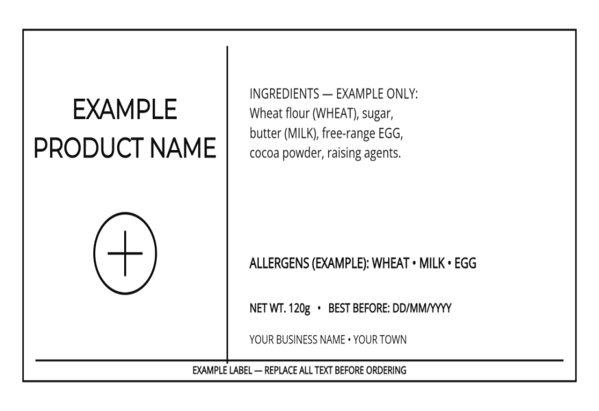 Modern Split Ingredient Label
