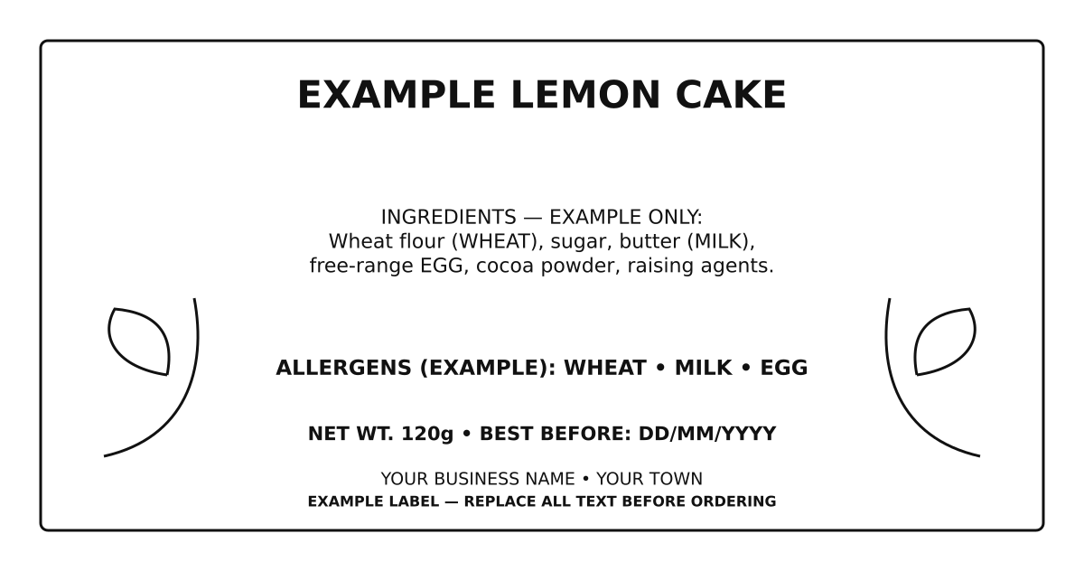 Botanical Ingredient Label